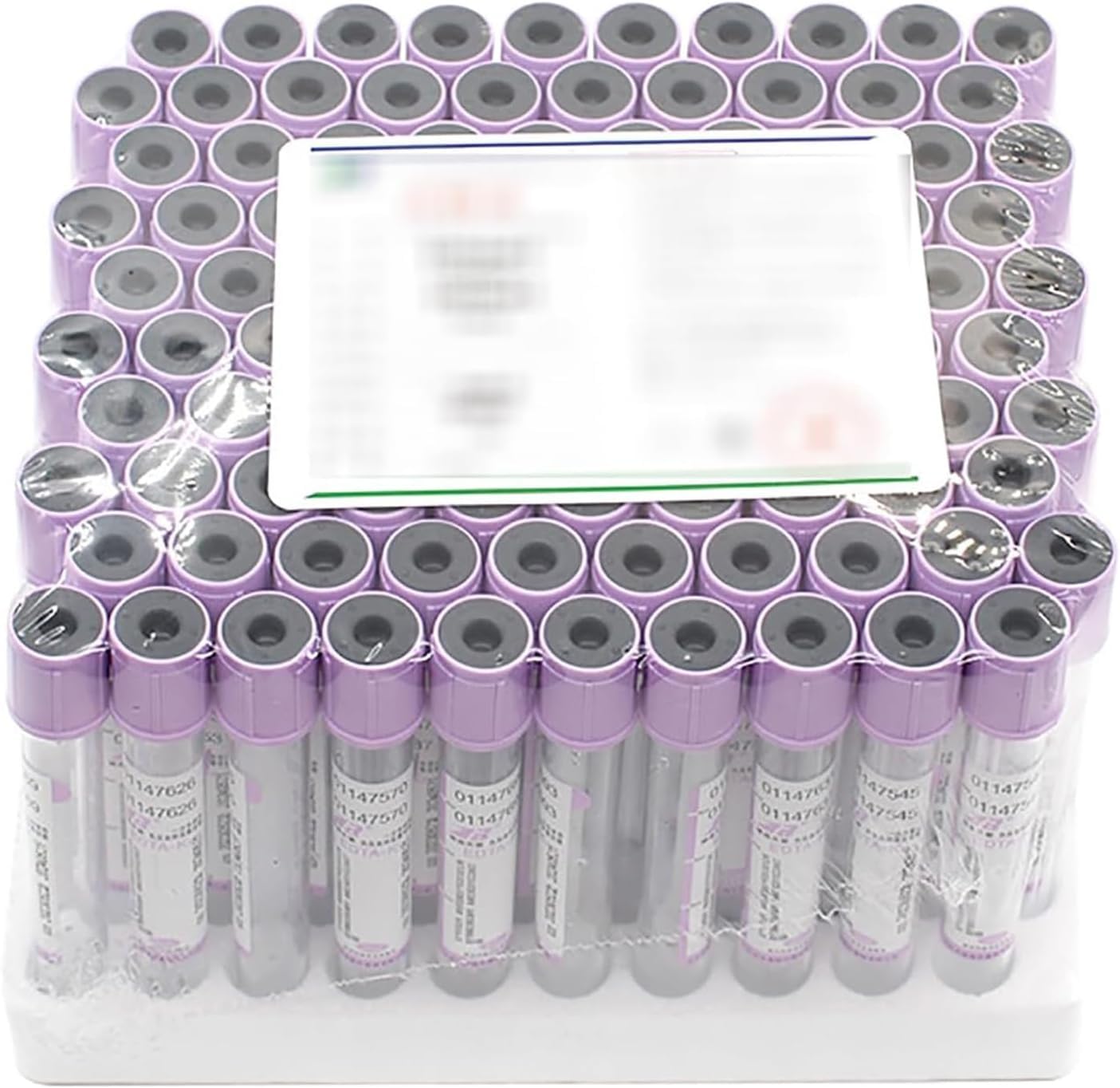 5 Ml Probówek Próżniowych Do Pobierania Krwi, 100 Sztuk Probówek Wirówkowych Edta, Plastikowe Probówki Do Krwi Z Fioletową Górą, Probówki Laboratoryjne