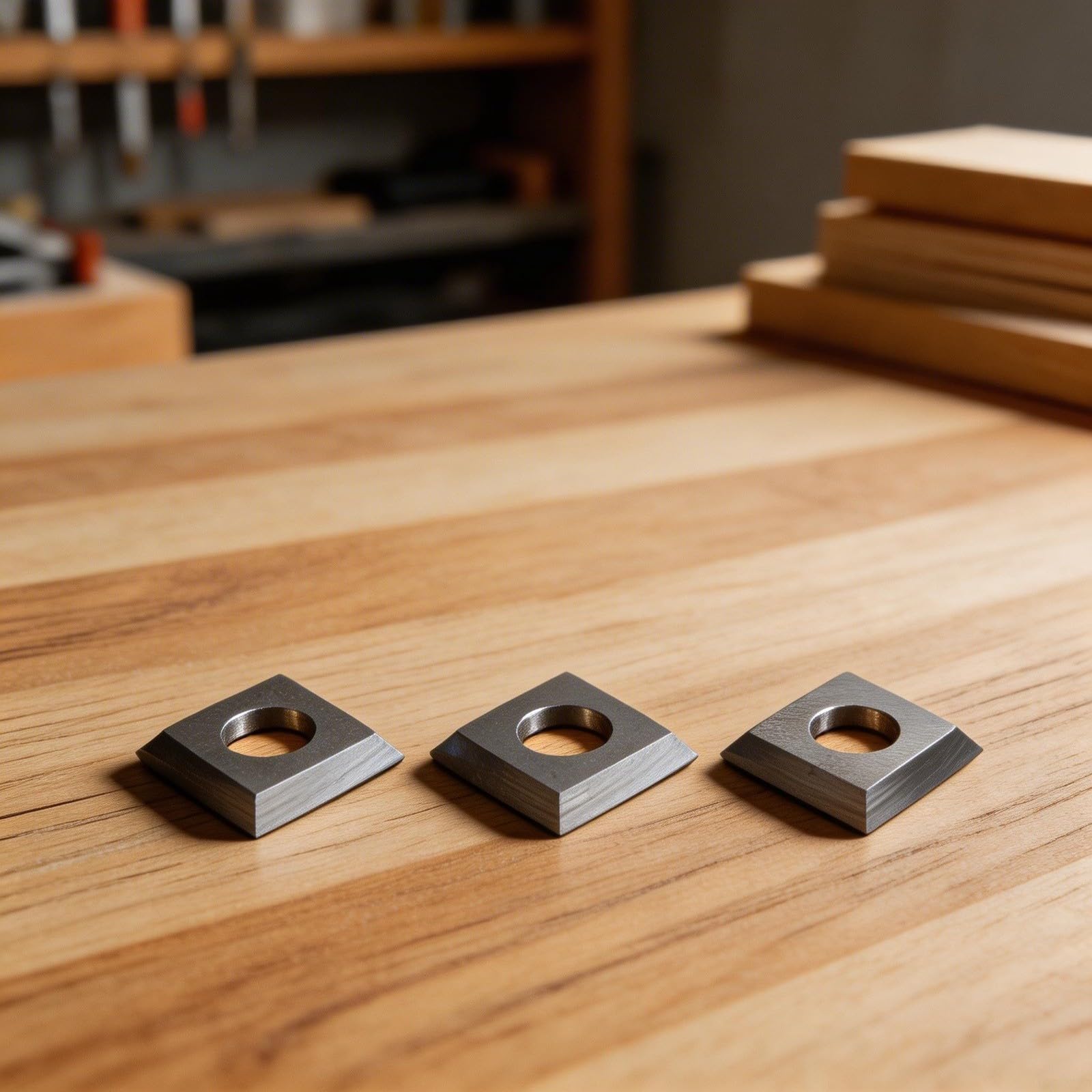 10 Stück 13,8 mm quadratische Hartmetall-Wendeplatten mit 4 Schneiden, R150 Radius für Holz-Drehmaschinen und Hobelmesser, HRA 92