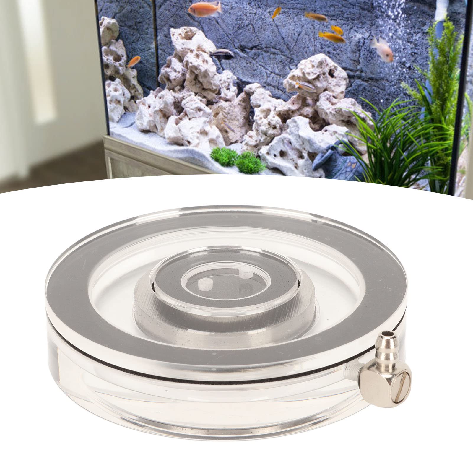 Aquarium-Luftsprudelstein, transparent, geräuscharm, Acryl-Blasendiffusor für Süßwasser- und Salzwasseraquarien