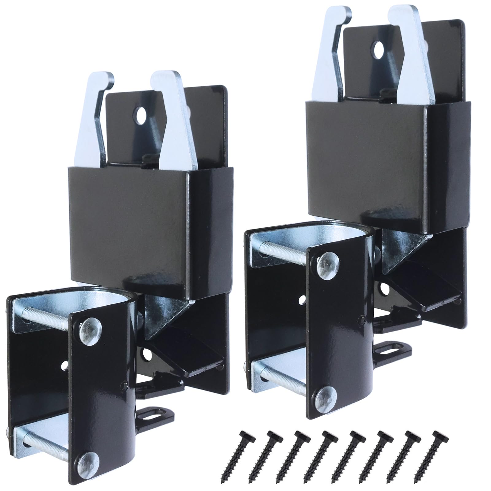 Young Wolf Black Heavy Duty 2 Way Farm Fence Gate Latch For Metal Gates Livestock Cattle Gate Latches Gate Hardware For Horse Corrals, Ranches With Screws (2, )
