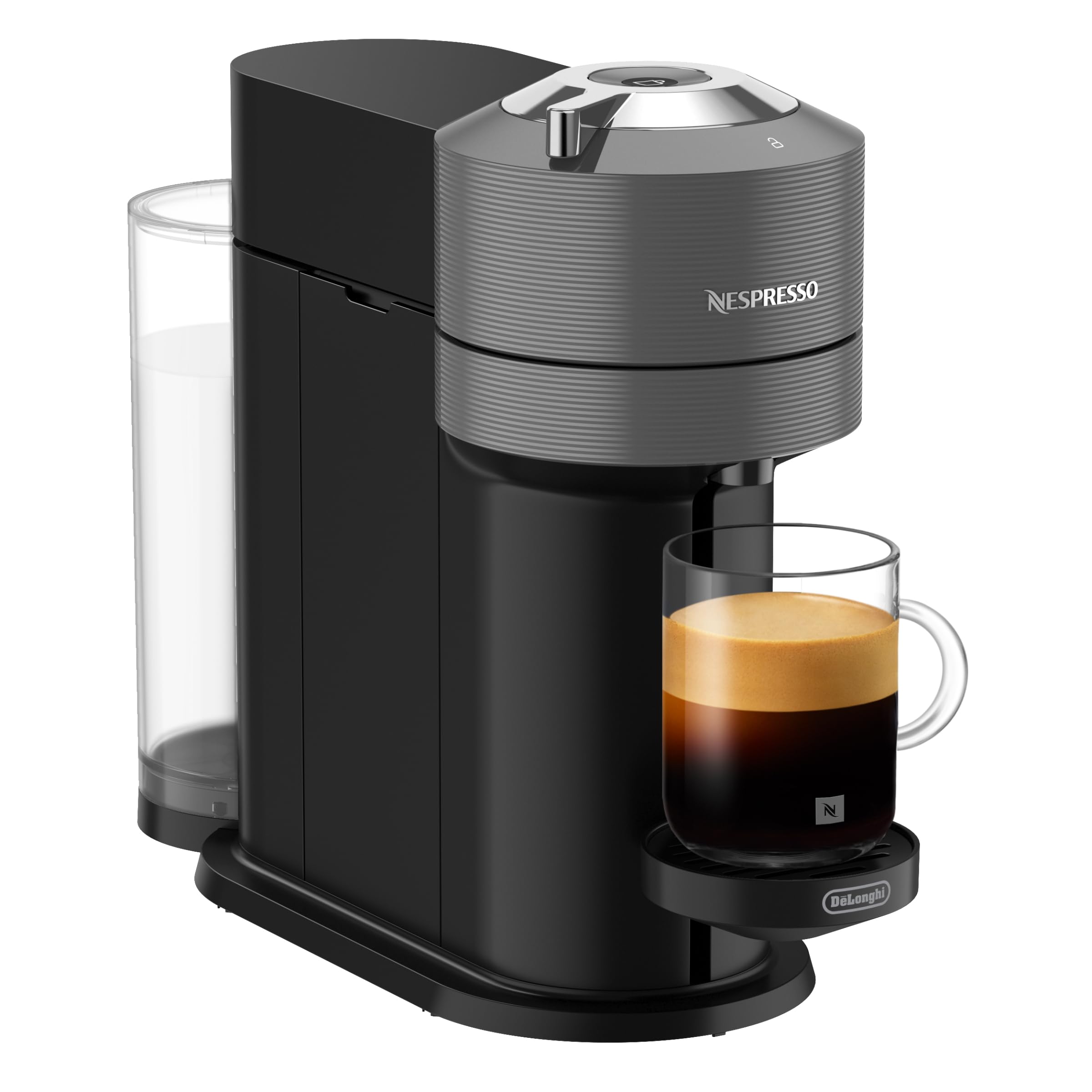 Nespresso Vertuo Next ENV120.GY Macchina del Caffè compatibile con le NUOVE CAPSULE NESPRESSO con Tecnologia Centrifusion, Serbatoio acqua 1L, Grigio
