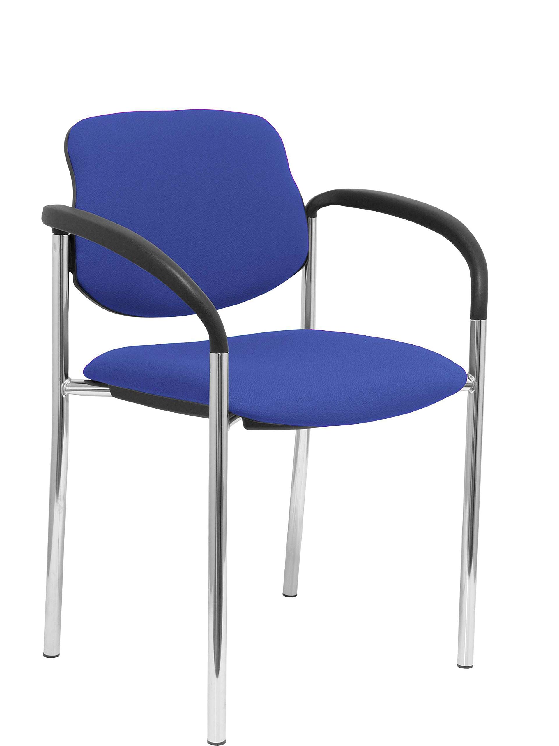 Piqueras Y Crespo (PIQU7) Silla FIJA VILLALGORDO Bali Azul CHASIS CROMO Con