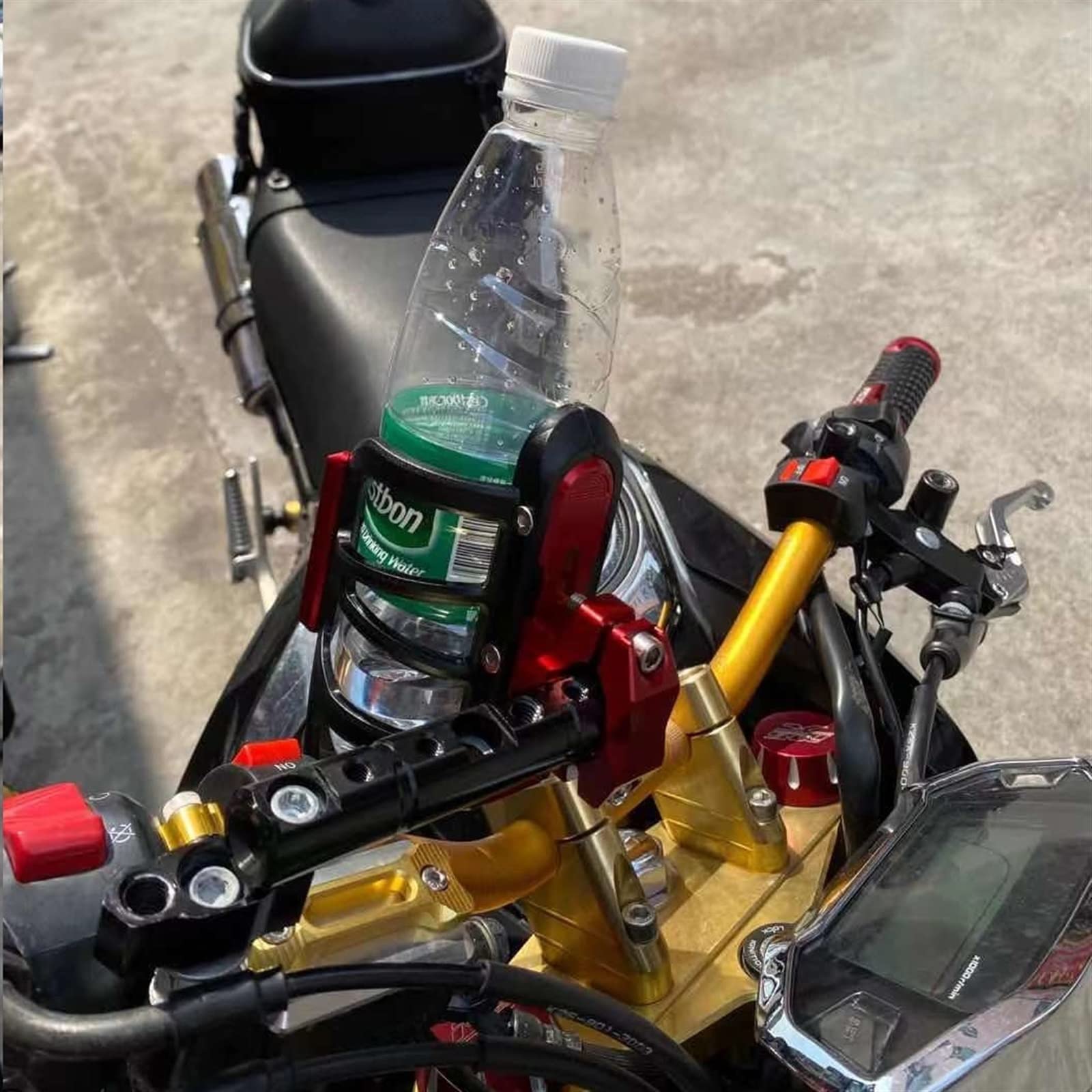 Porte Gobelet pour Yamaha Tenere 700 Tenere 1200 TENERE700 1200 XT660Z XT 660 Z Moto Boisson Bouteille d'eau Boisson Support de Verre Support (Couleur : Noir)