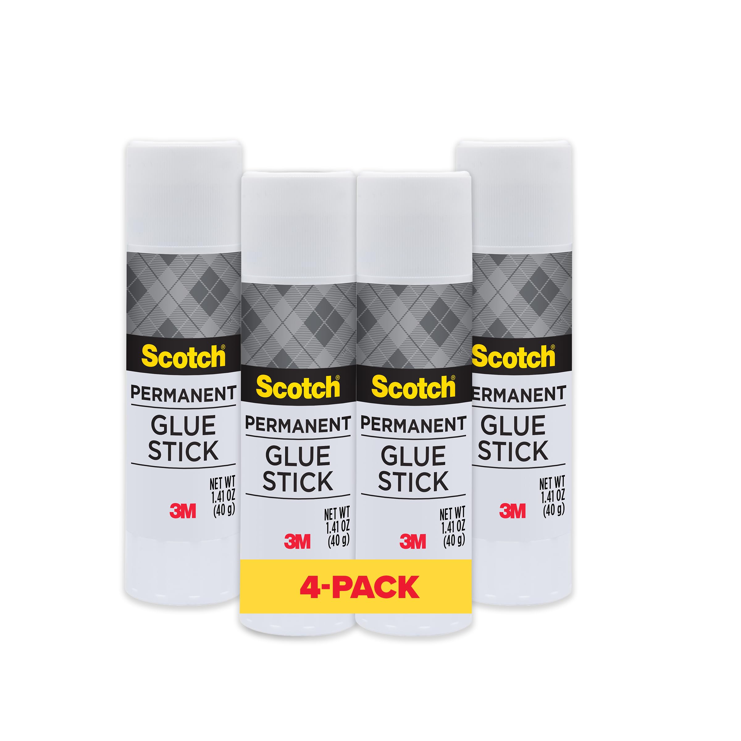 Scotch Glue Sticks, 4 packs, 1.41 oz/stick, 5.64 oz total (003-CFT)