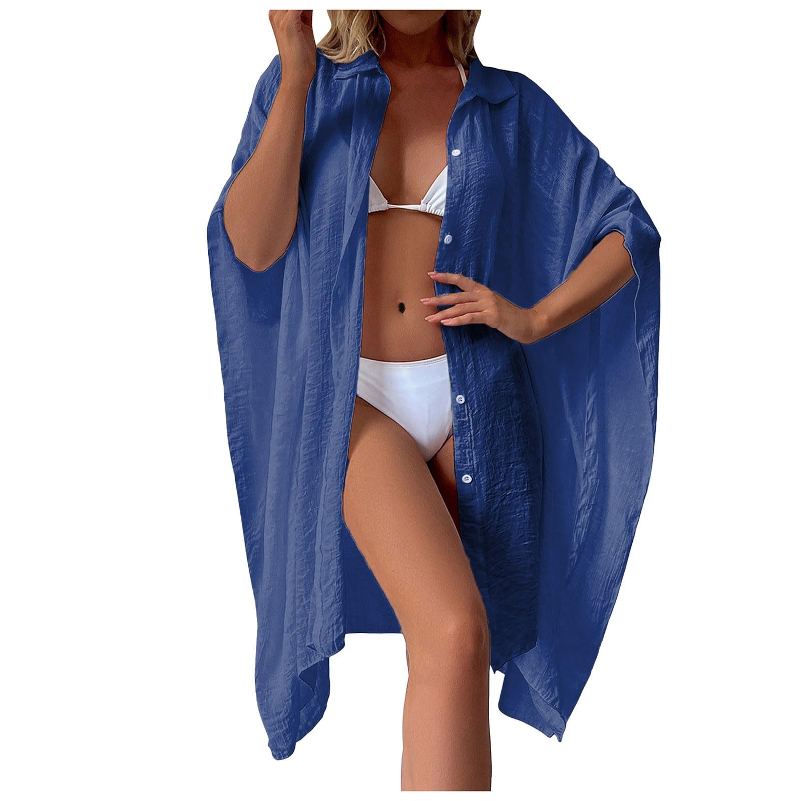 Vestidos de playa mujer con protector solar y algodón 8