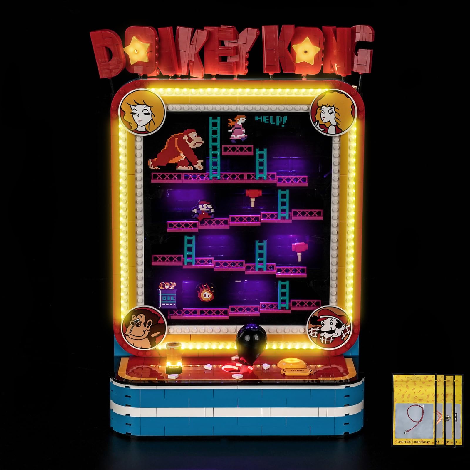 Zestaw świetlny wersji muzycznej Kompatybilny z Lego Donkey Kong Arcade 72051