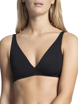Calida Womens Natural Comfort Cotton Soft Cup Bra, 04375, Black, 38B