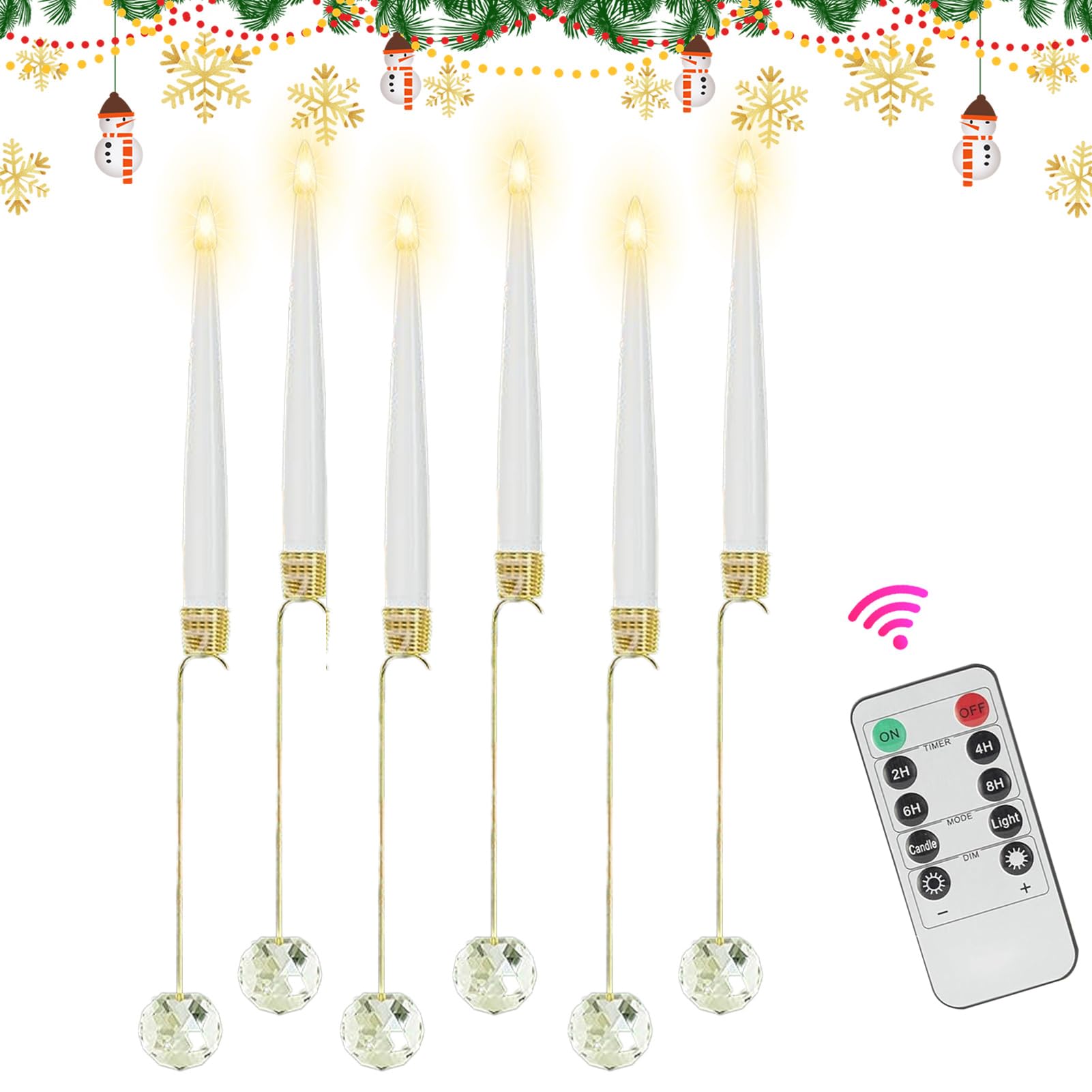 Velas sin llama elegantes: iluminación navideña de alta durabilidad y diseño estilizado 8