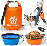 Vista 10 de Bolsa de almacenamiento de alimentos para mascotas con cierre enrollable (96 tazas), bolsa de viaje de comida para perros, contenedor impermeable