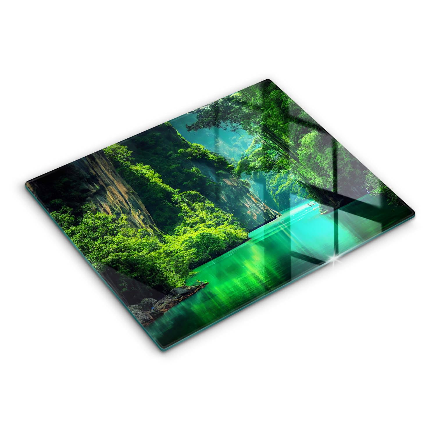 Planche à découper 52x40cm anti-rayures Wallfluent verre robuste Laguna