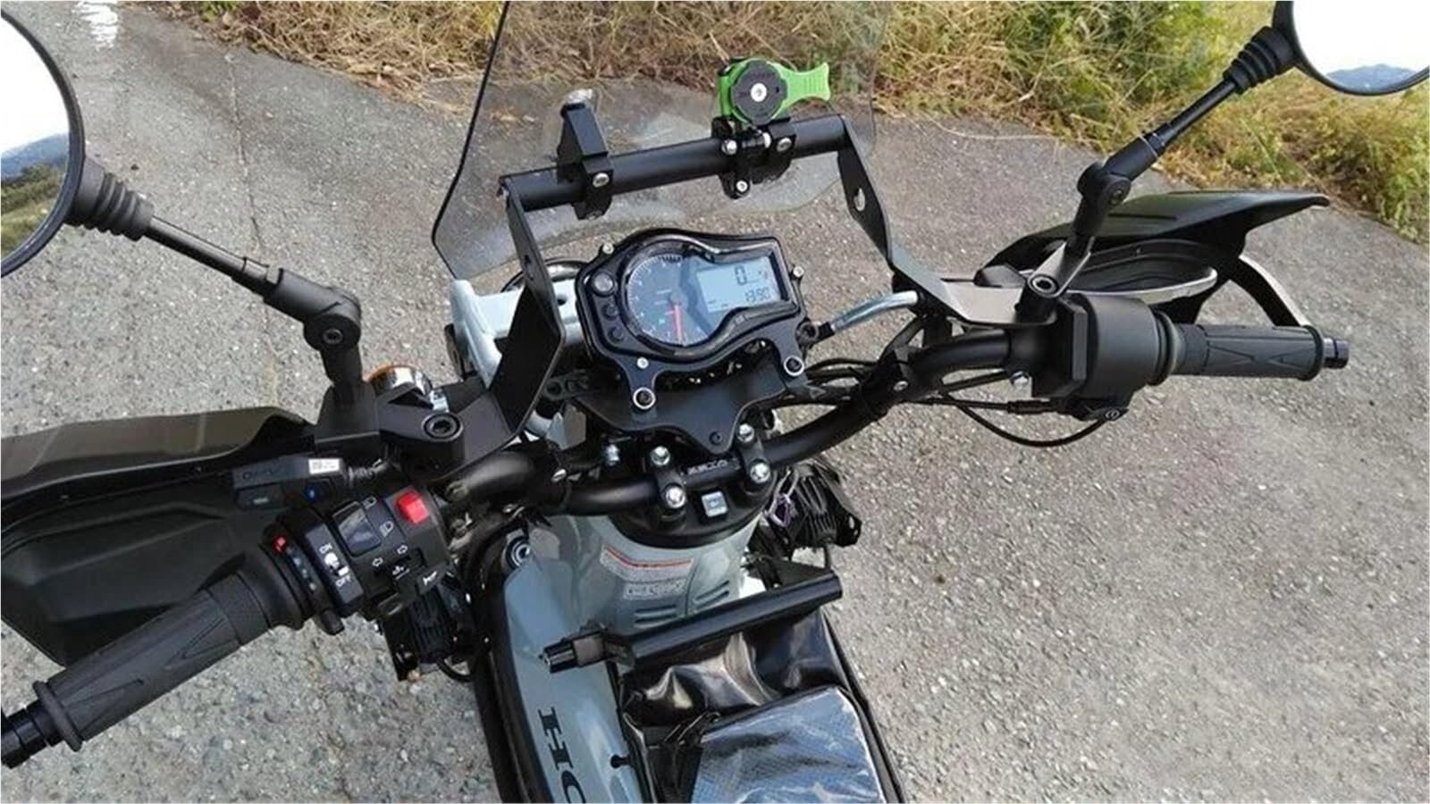 Cupolino Moto Per Cub CT125 Protezione Dal Del Parabrezza Anteriore Della Motocicletta Staffa In Lega Di Alluminio Ispessita. Paravento Per Moto(Grey)