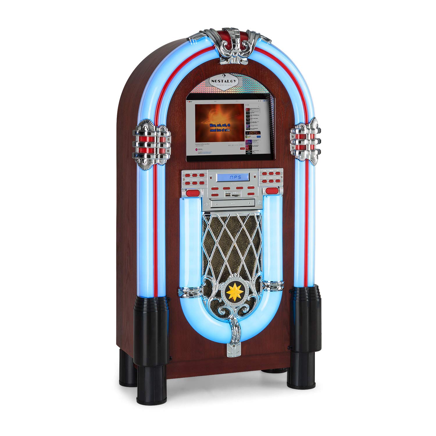 Buy auna Graceland Touch Jukebox, BT function, CD player, 12" touch control WLAN interface