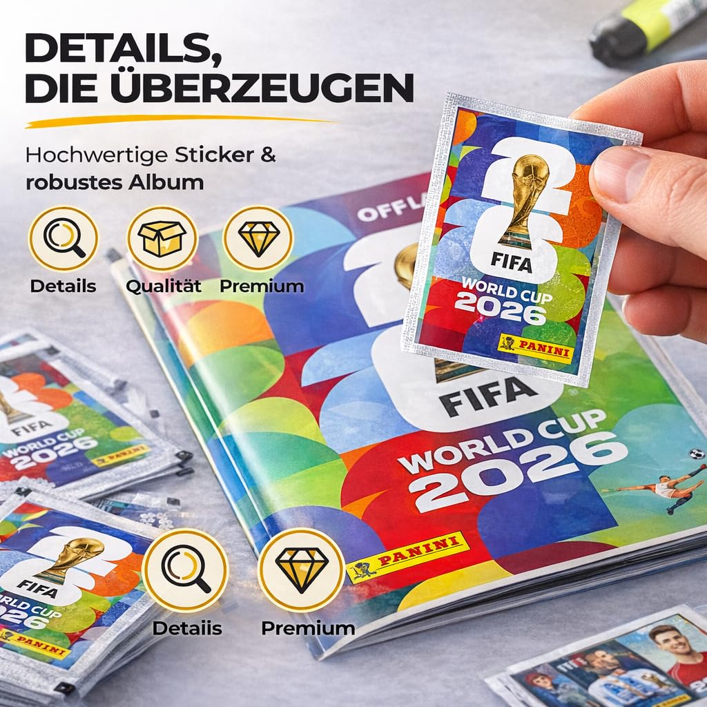Panini Álbum Copa Mundial 2026 XXL Set con Stickers y Calendario