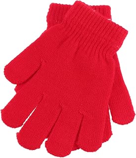 Children Stretchy Warm Gloves Kids Winter Gloves Knitted Gloves Winter Knitted Fingers Warm Gloves Boys Girls Stretch Gripper Gloves for Kids