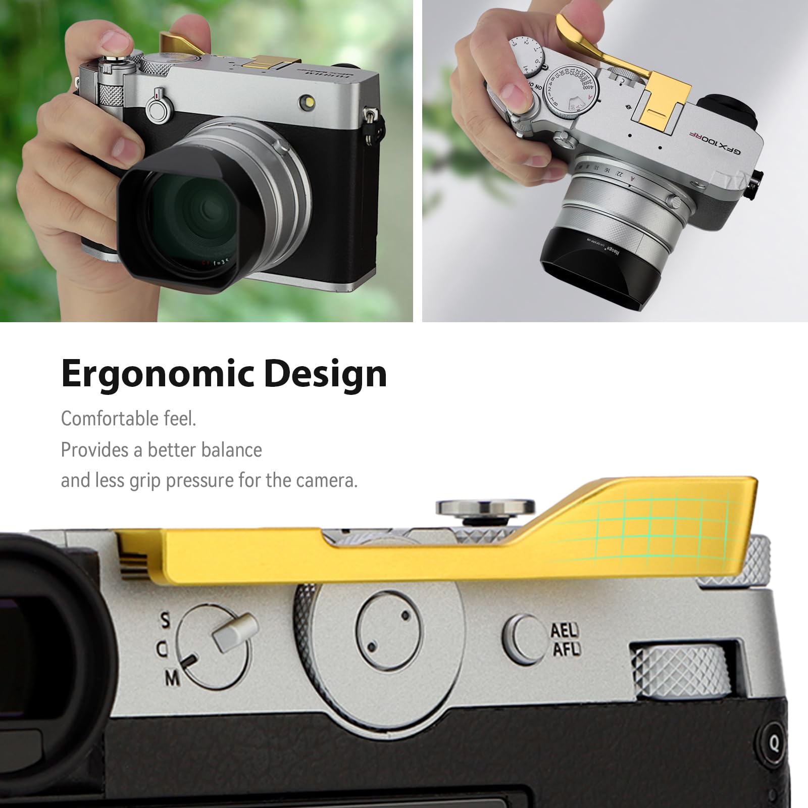 富士フイルム FUJIFILM gfx100rf用 ハンドグリップ Amazon | Haoge メタル サムアップグリップ 富士フイルム GFX100RF