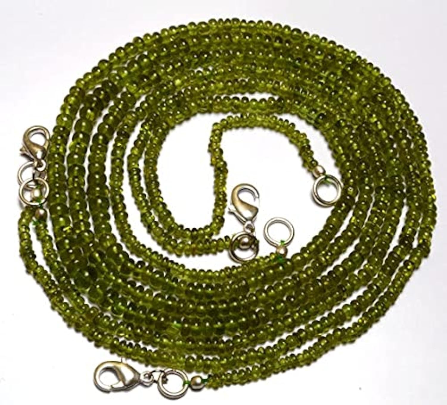 Perles rondelles en vessonite verte pour créer vos bijoux artisanaux bohèmes chic