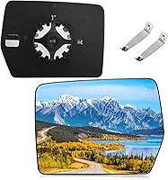 Vista 26 de Cristal de espejo compatible con BDFHYK para F150 2004-2014, espejo exterior lateral con placa trasera, reemplaza 4L3Z-17K707-DB, 4L3Z17K707DB