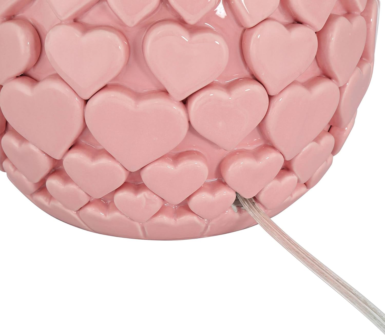 360 Lighting Aurora 17 1/4" High Pink Hearts Ceramic Table Lamp