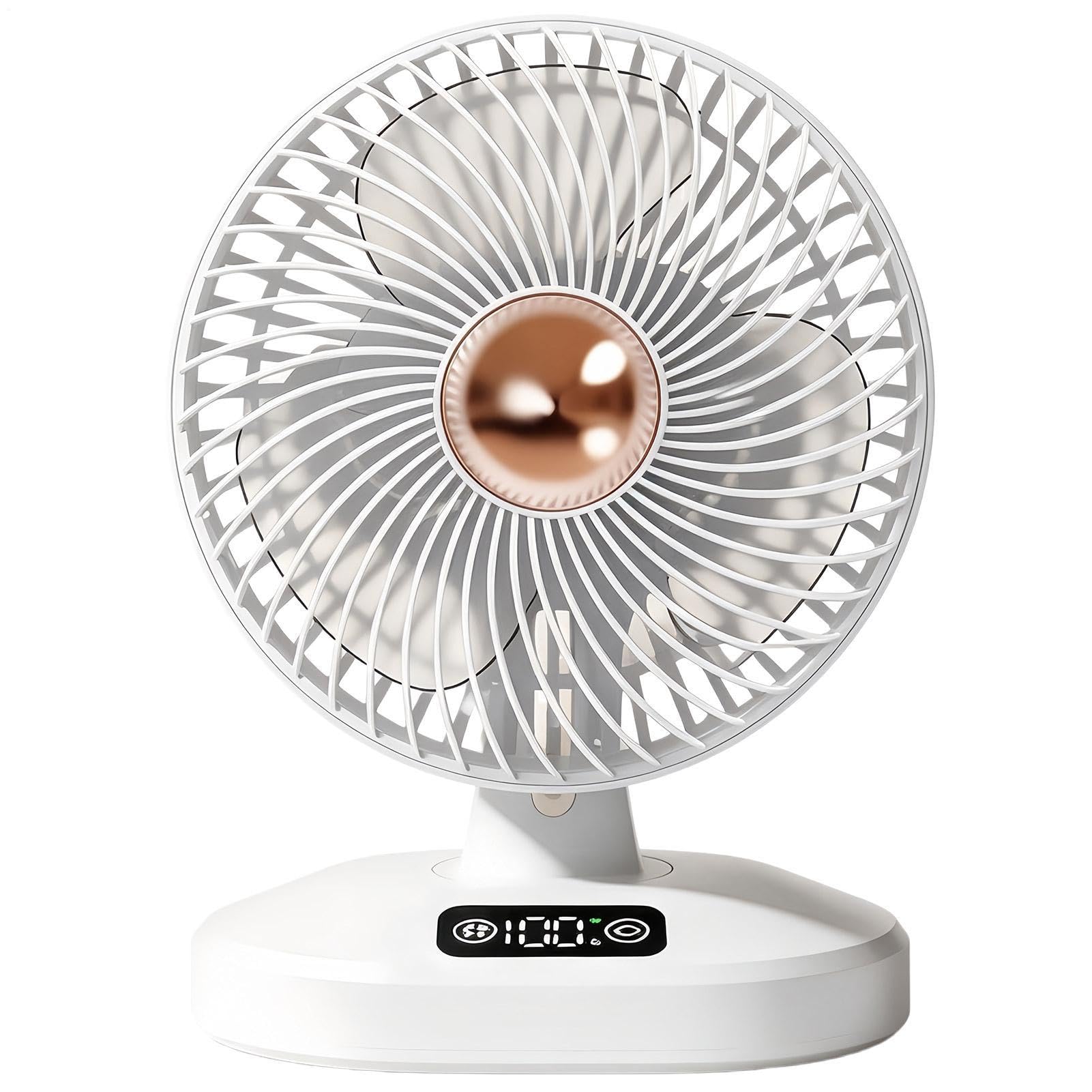Ventilatore Da Tavolo Apparecchio Con Display Digitale E Angolazione | Ventilatore A Piedistallo A 100 Velocità Ideale Per Computer Camera Da Dormitorio Studenti Ragazzi Ragazze Adulti