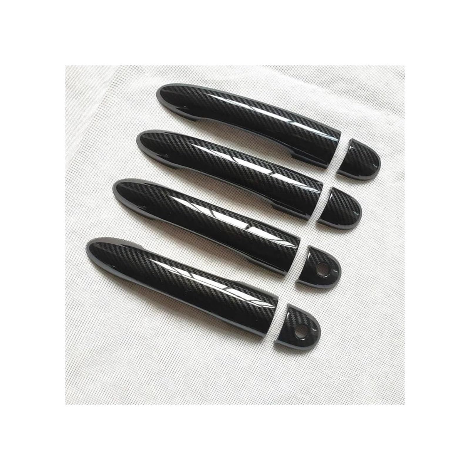 NVNZMFPPW Door Handle Cover Trim Handles Covers for Renault for Megane 2 Ii MK2 Accessories Plastic Imitation Carbon Fiber(C2)