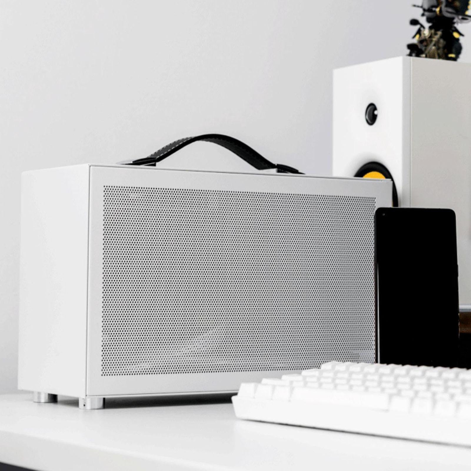 Custodia ITX Computer Case Mini ITX PC Chassis | da studio aperto in lega di alluminio per giochi e uso domestico