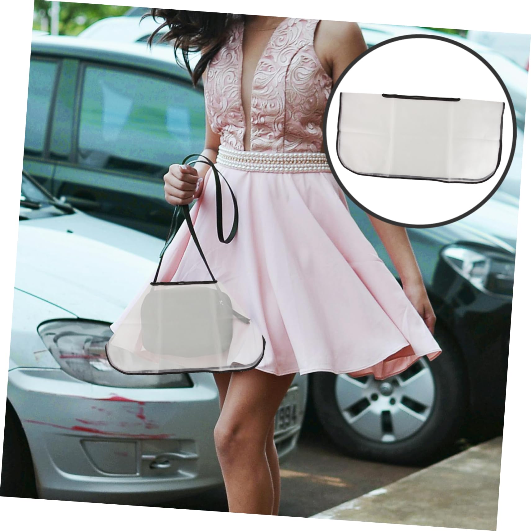 4piezas Cubierta para Bolso De Mano Poncho De Reutilizable para Bolsa y Mochila De Transparente para Actividades