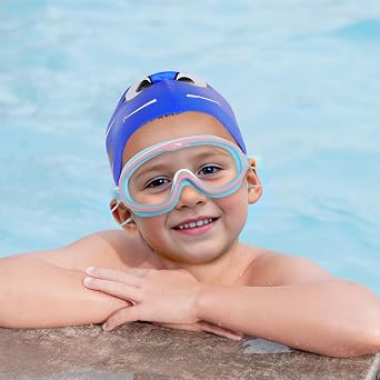 2Pcs Pink and Blue Swimming Goggles No Fog Swimming Goggles With 2 Earplugs for Boys Girls No Leaking Goggles Swimming Wide Vision Swim Goggles for Child 6-14