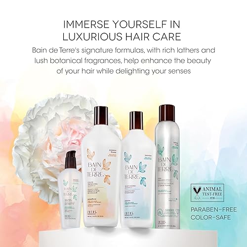 Miniatura 7 de Bain de Terre Aceite de almendras dulces acondicionador largo y saludable, fuerza y protección para cabello débil y dañado, con aceites de argán y