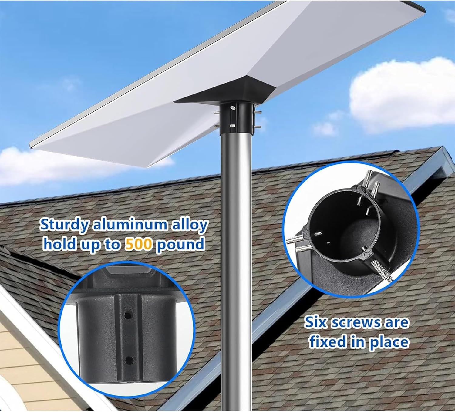 Adjustable Kickstand Pipe Mount Adapter Roof Mounting Kickstand for Gen 3 Adapter with Screws Improvement