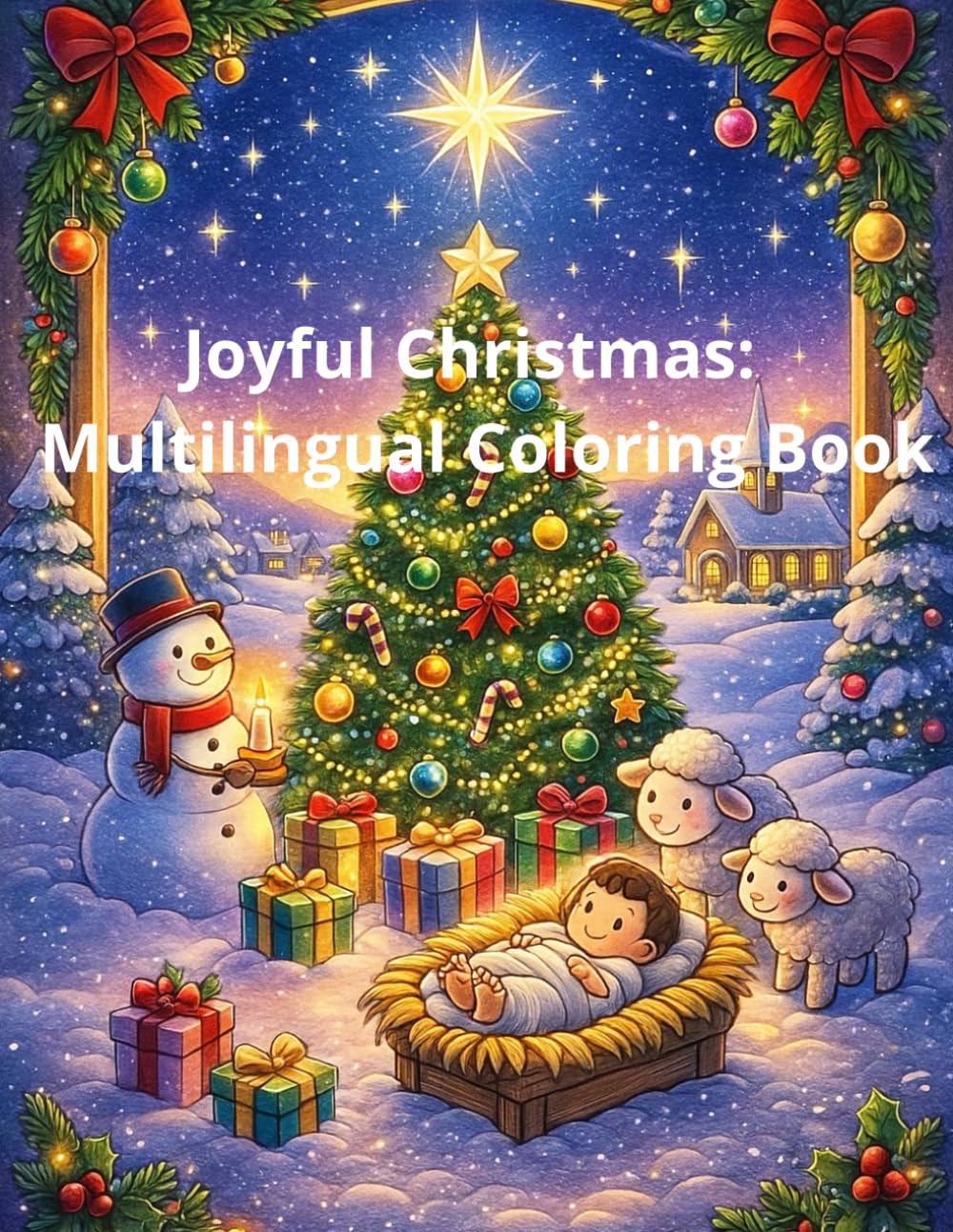 Joyful Christmas: Multilingual Coloring Book