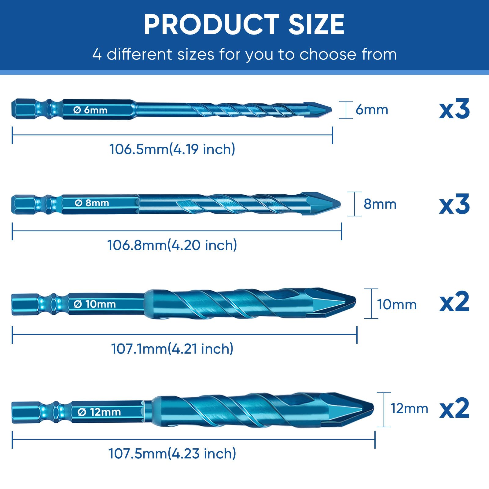 SONCHIE Eccentric Drill Bit Set - 10 Pieces -5