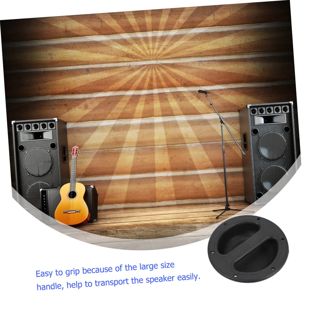 SHINEOFI Maniglia Dell'altoparlante Audio 8 Pezzi Abs Nera 146x38 Mm Rotonda Bordi Lisci per Rialzo Casse Acustiche e Accessori Casse Acustiche da Lavoro