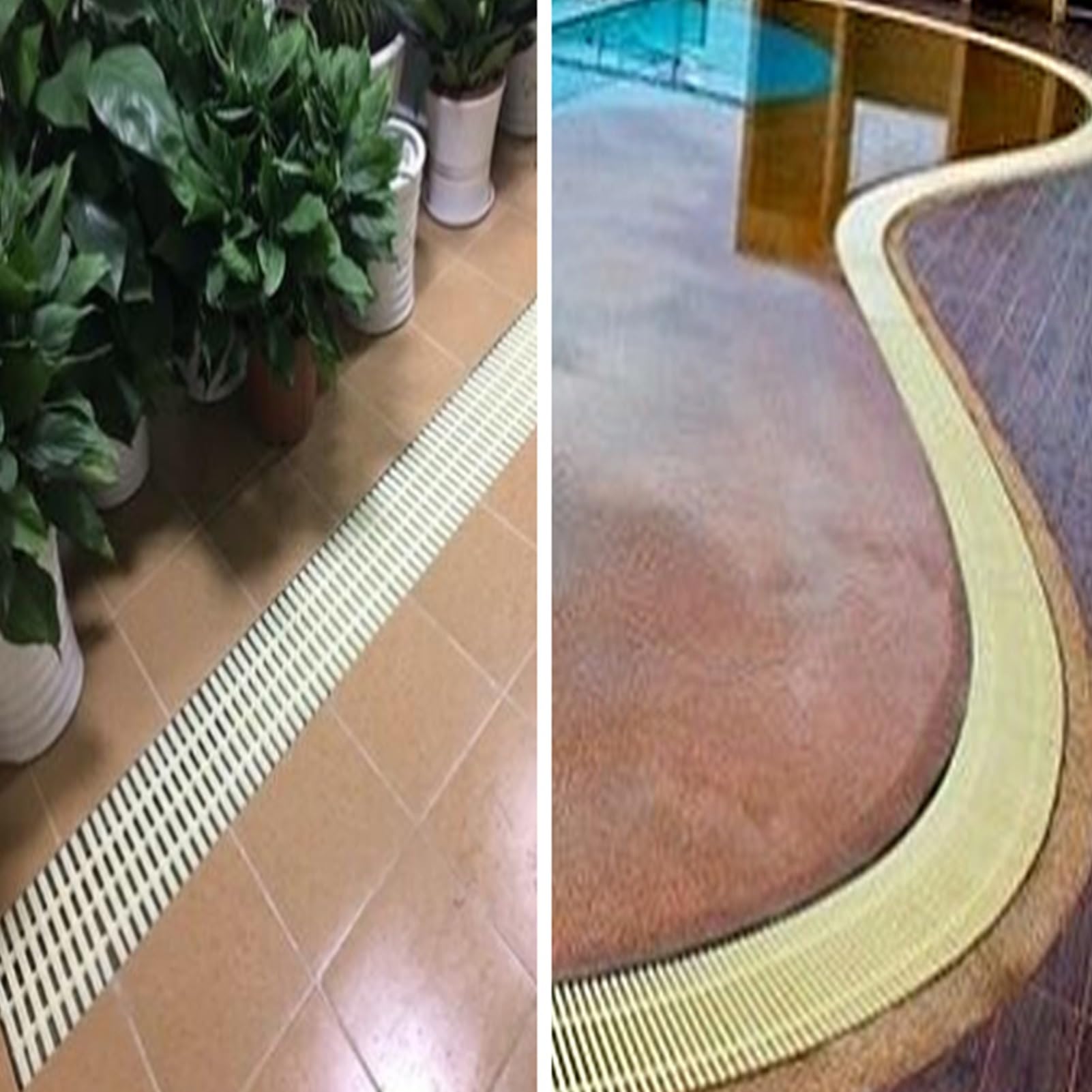 Griglia di Protezione Antiscivolo per Piscina, Filtro per Canale di scolo, griglia di Scarico per Bordo Piscina, Copertura per Canale di scolo (Colore: 5,9x39,3 Pollici, Dimensioni: 2 Pezzi)