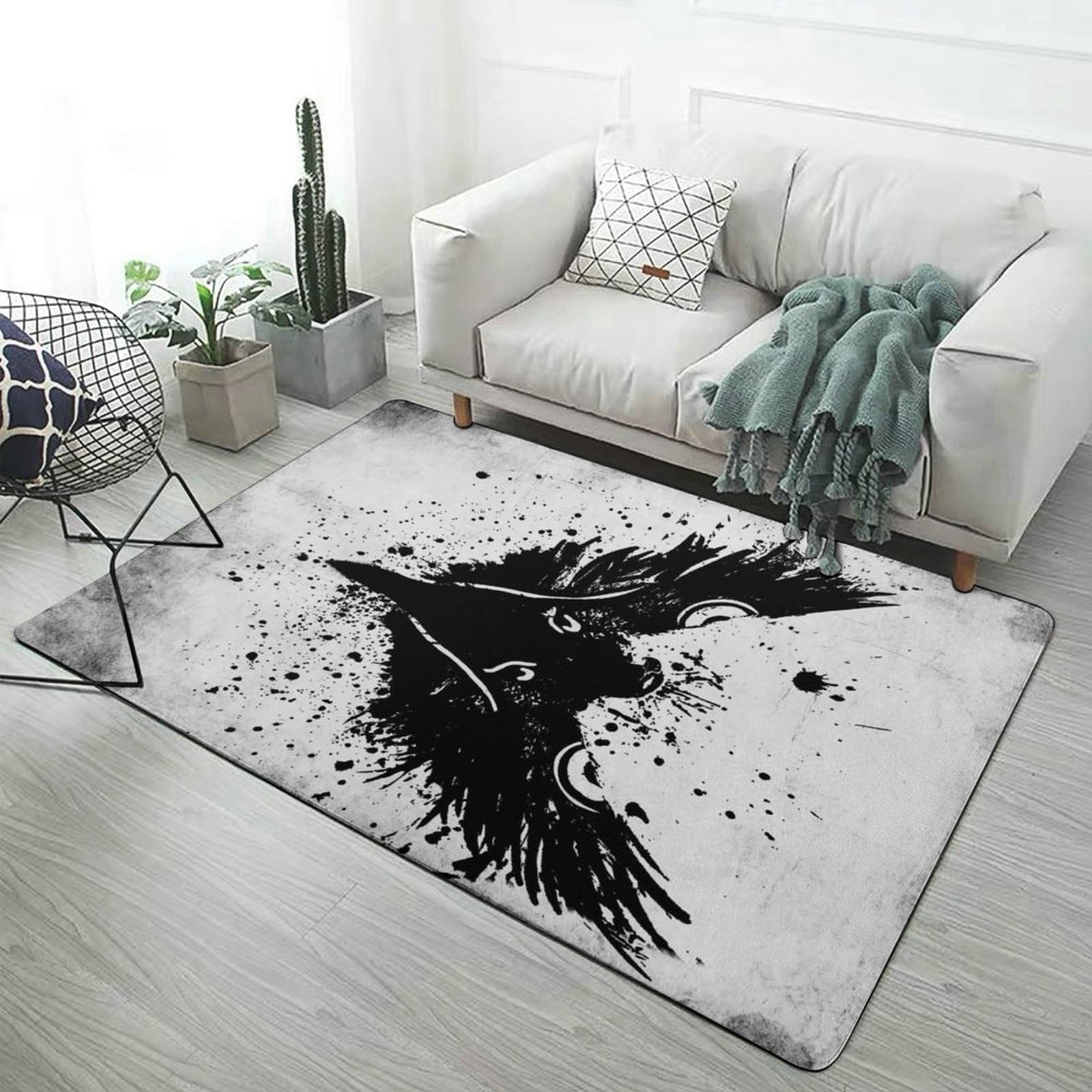 Tapis Odin Raven Tattoo antidérapant pour sécuriser le sol glissant de votre salon
