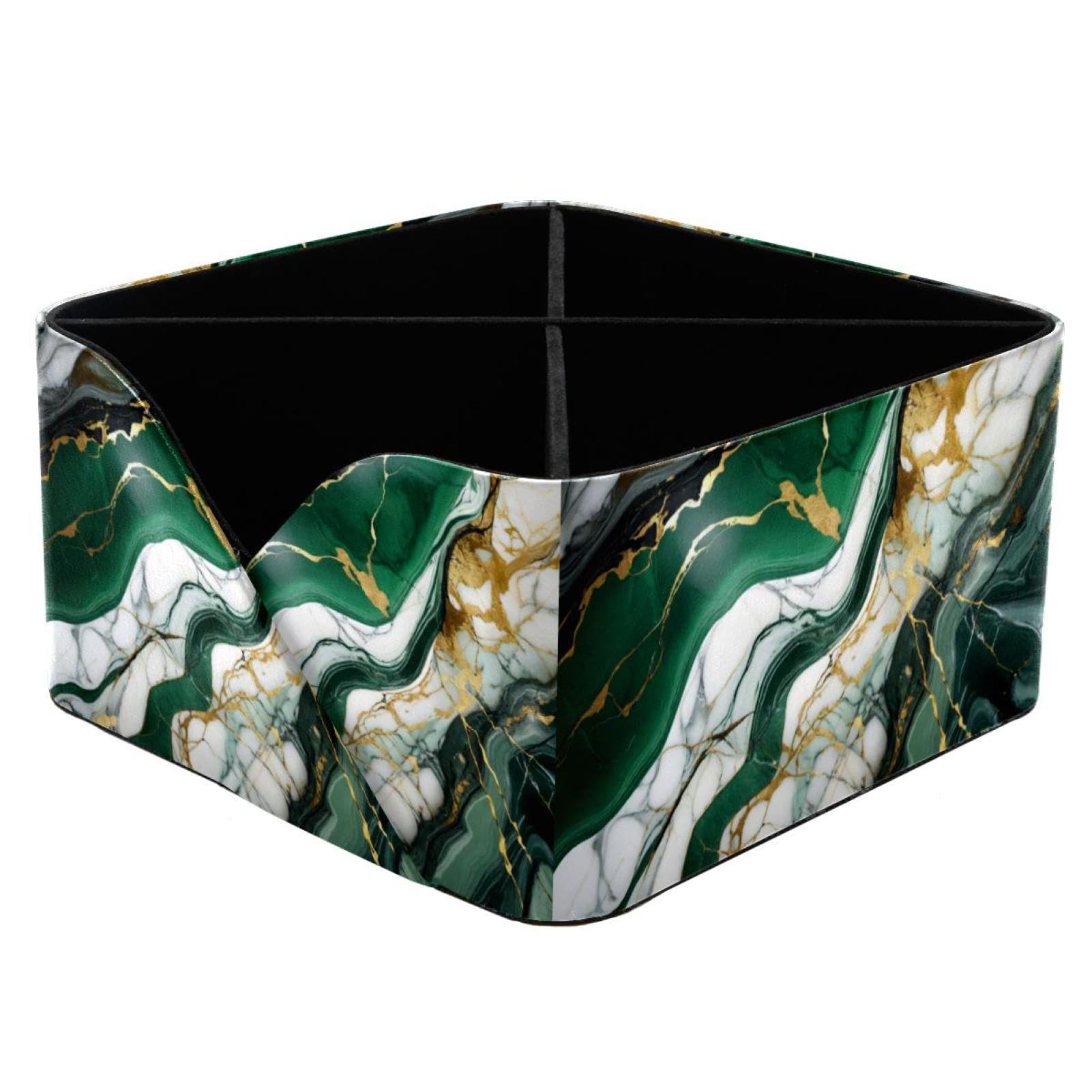 Boîte de rangement marbre vert pour sublimer votre coiffeuse et bureau