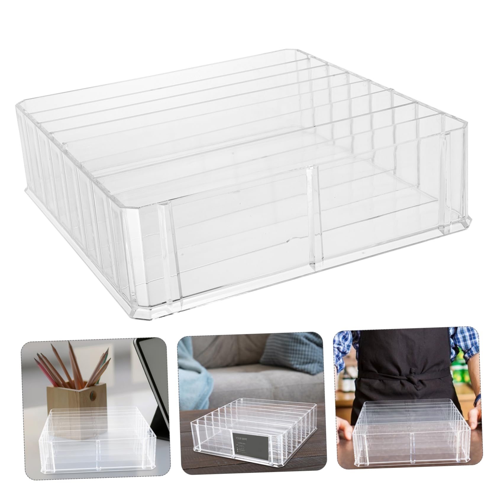 Caja De Efectivo Organizador Dinero Con Compartimentos Cajón Portamonedas Para Billetes Monedas Cheques Y Tarjetas Bandeja Para Oficina Tiendas Supermercados 9.44X9.25X2.67In