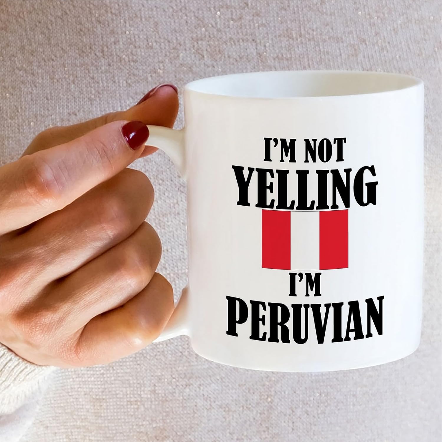 Retreez Funny Peruvian Mug - I'm Not Yelling I'm Peruvian 11 Oz Ceramic Coffee Mugs - Funny, Sarcasm, Sarcastic, Inspirational Peru birthday gifts for Peruvian friends, coworker, men women dad mom bro - Image 5