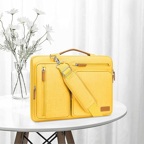 Vista 49 de MOSISO - Bolso de hombro protector 360 para laptop, bolsa para computadora de 15-15.6 pulgadas, bolsa tipo mensajero con apertura lateral, 4 Azul