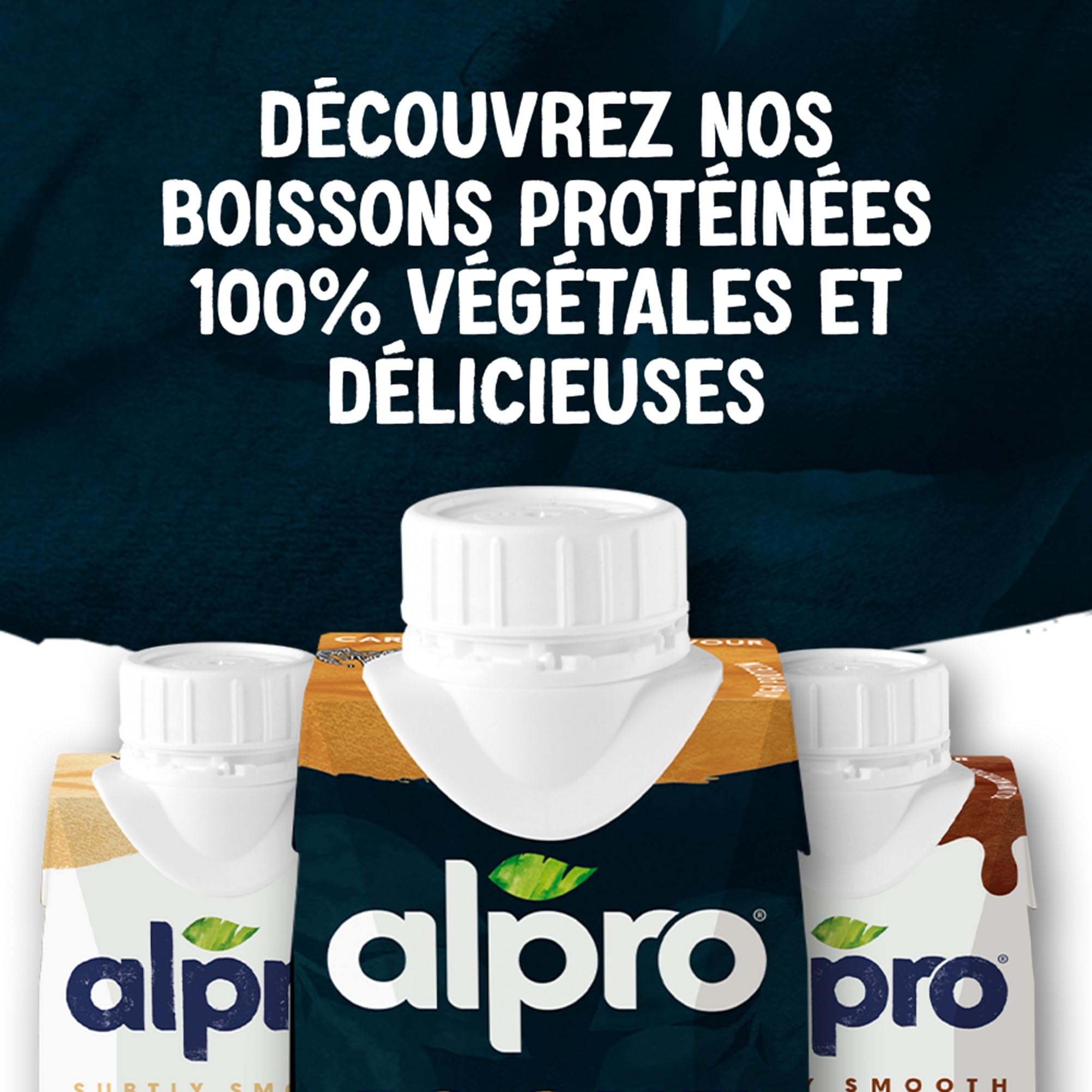 Alpro - Boisson végétale - Soja protéine goût caramel café - 250ml - Lot de 15x250ml