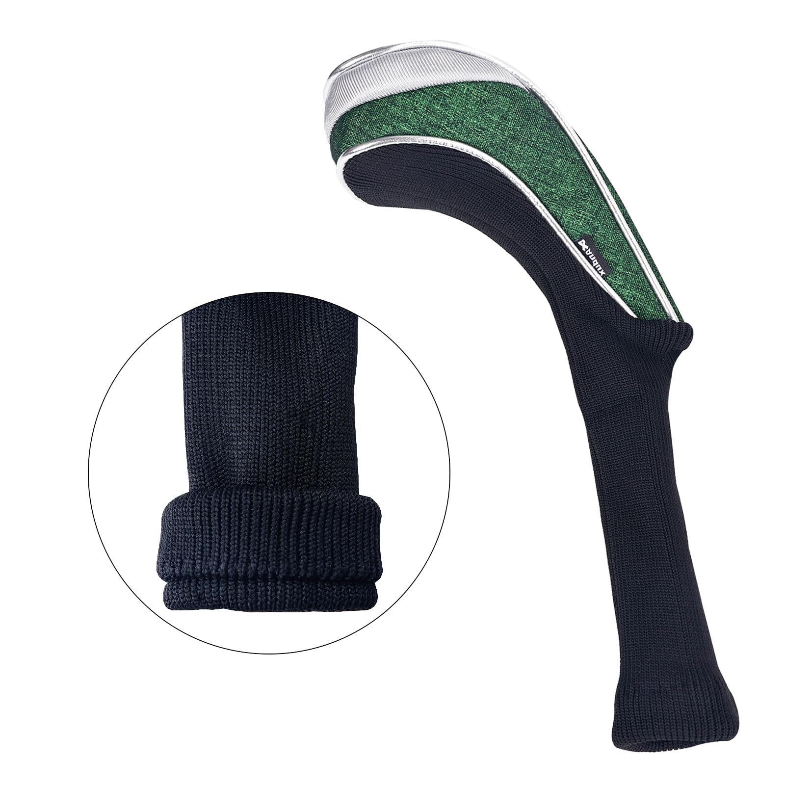 Andux Set di 3 coperture per mazze da golf in nylon, per mazze da golf, 460 cc, con collo lungo