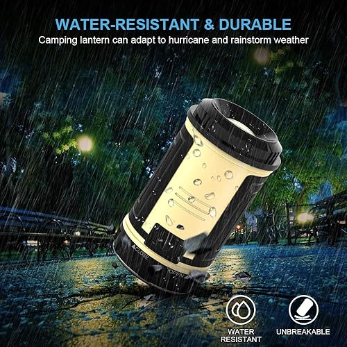 Miniatura 5 de Doukey Paquete de 2 luces LED para acampar paquete de 4 linternas LED portátiles para tienda de campaña 4 modos para mochileros campamento