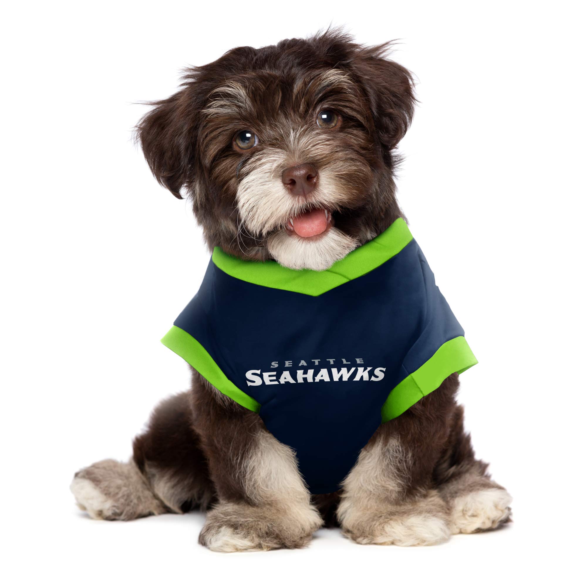Littlearth NFL Seattle Seahawks Performance Haustier-T-Shirt, Größe XS, Team-Farbe