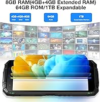 Vista 3 de DOOGEE S41T - Smartphone resistente desbloqueado 2024, batería de 6300 mAh, 8 GB+64 GB, teléfono resistente 4G Dual SIM, teléfono Android 13, cámara