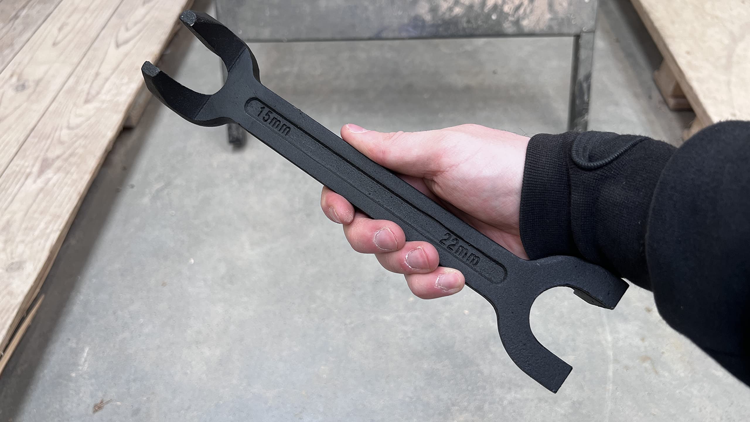 Unbranded Nut Industrial Hand Wrenches Plumber's Basin Wrench Set - 15mm & 22mm Fixed Wrench 16-400mm Adjustable Tap Nut Spanner (Green) Tap Set Metalworking Tap Wrenches & Tap Sets - Foto 2