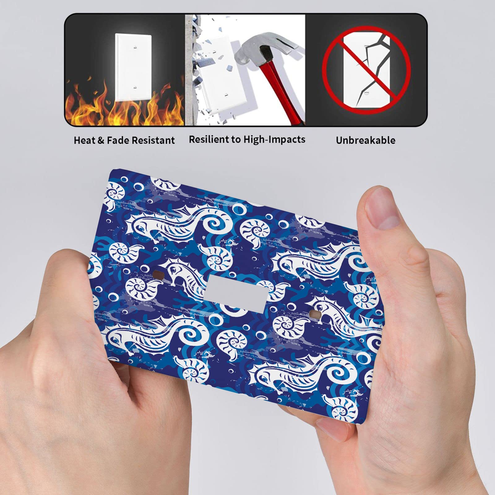 Single Toggle Light Switch Plate Cover Bright Psychedelic Mushrooms