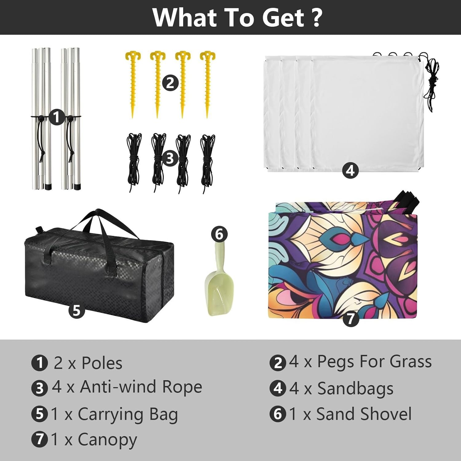 ALAZA Mandala Floral Beach Tent Sun Shelter UPF50+ Protection Beach Shade Canopy w/ 4 Sandbags for Outdoor Camping, Fishing, Backyard Fun, Picnic, 10x9 ft