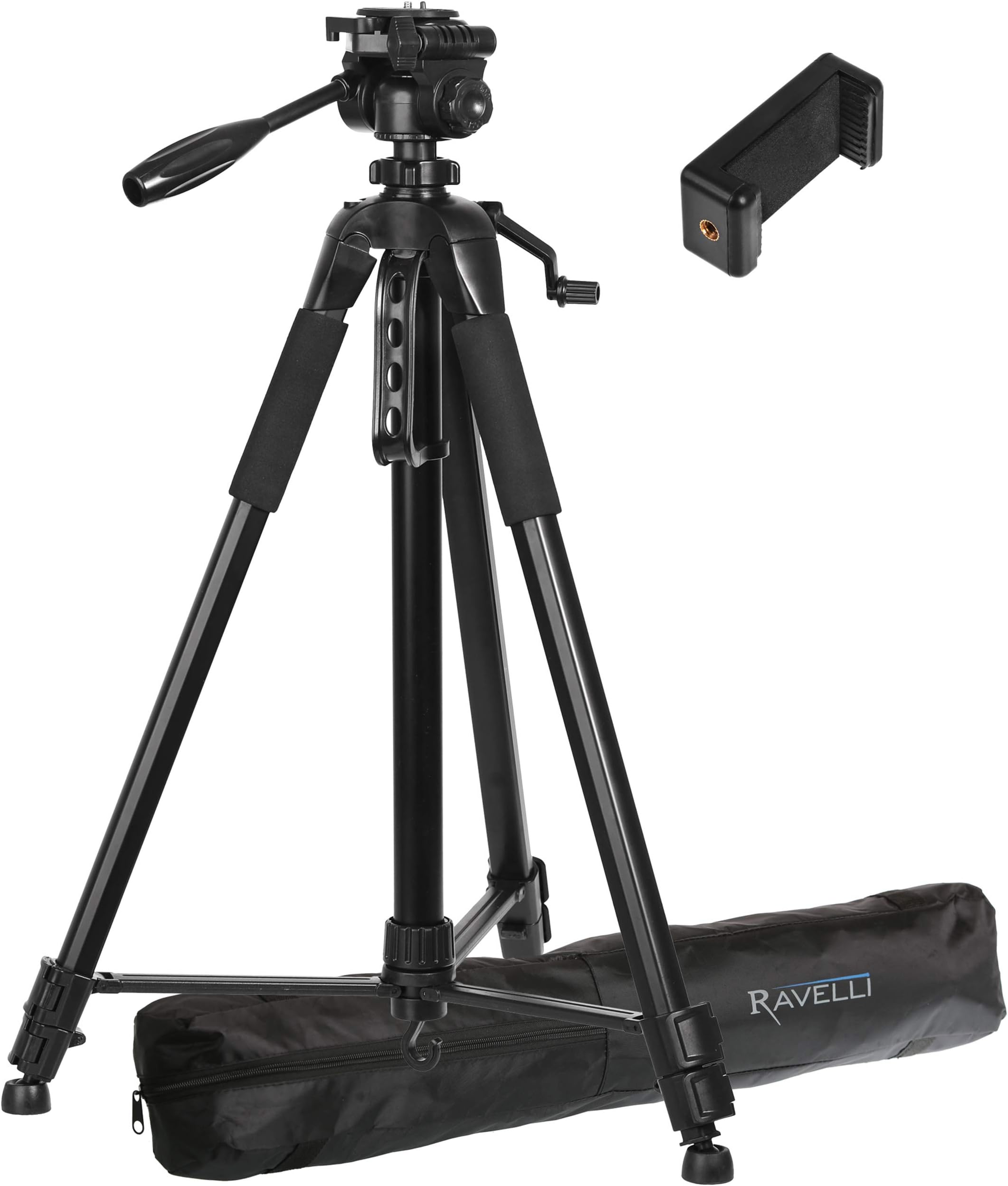 APLT6 72" Light Weight Aluminum Tripod with Bag Includes Universal Smartphone Mount