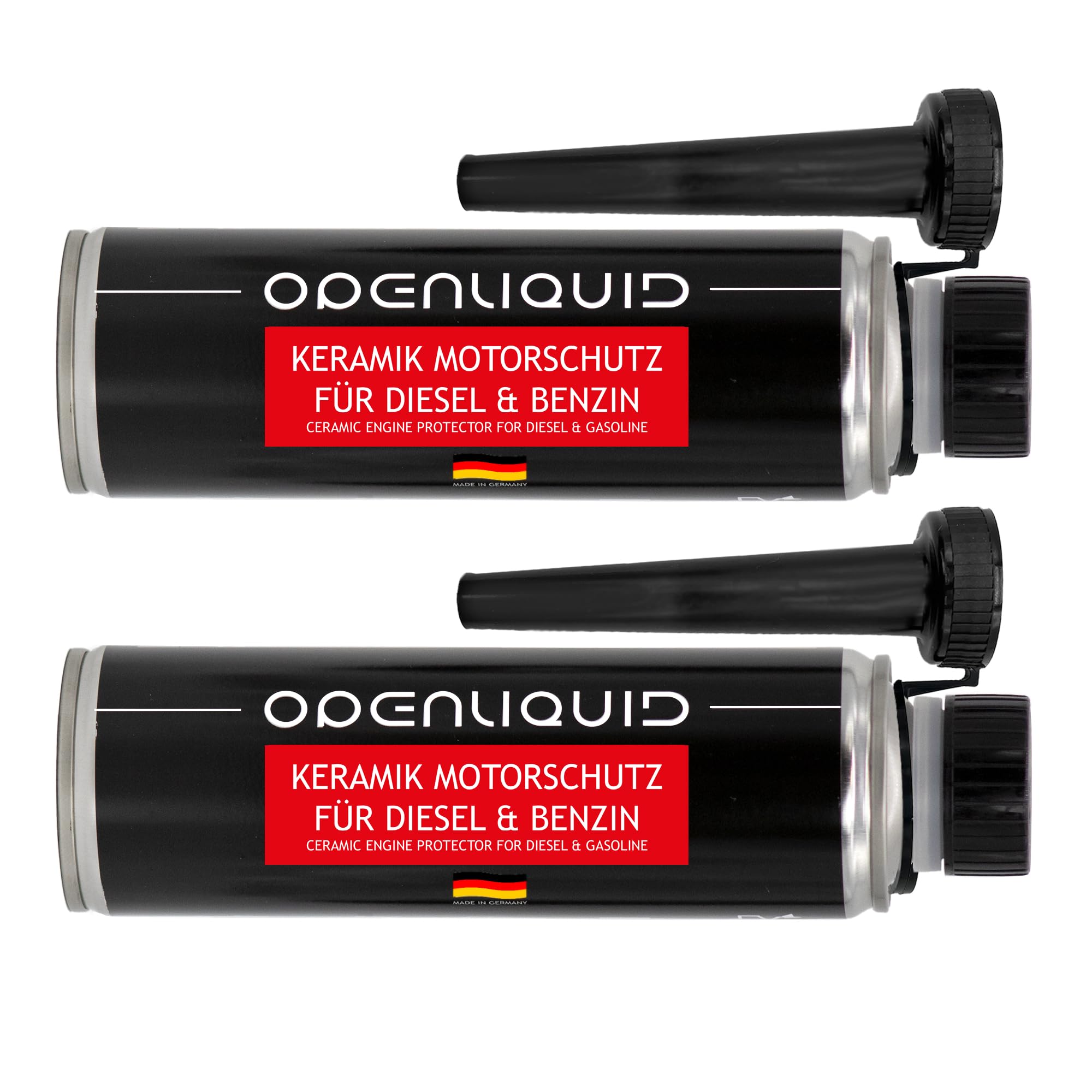 Protector de motor de cerámica, diésel y gasolina, aditivo para coche, reduce la fricción y el desgaste, la temperatura del aceite y la formación de cristales (2 x 300 ml)