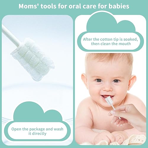 Miniatura 10 de Limpiador bucal de 35 unidades, limpiador de lengua para recién nacidos, cepillos de dientes con dedos para niños de 0 a 36 meses, cuidado de la