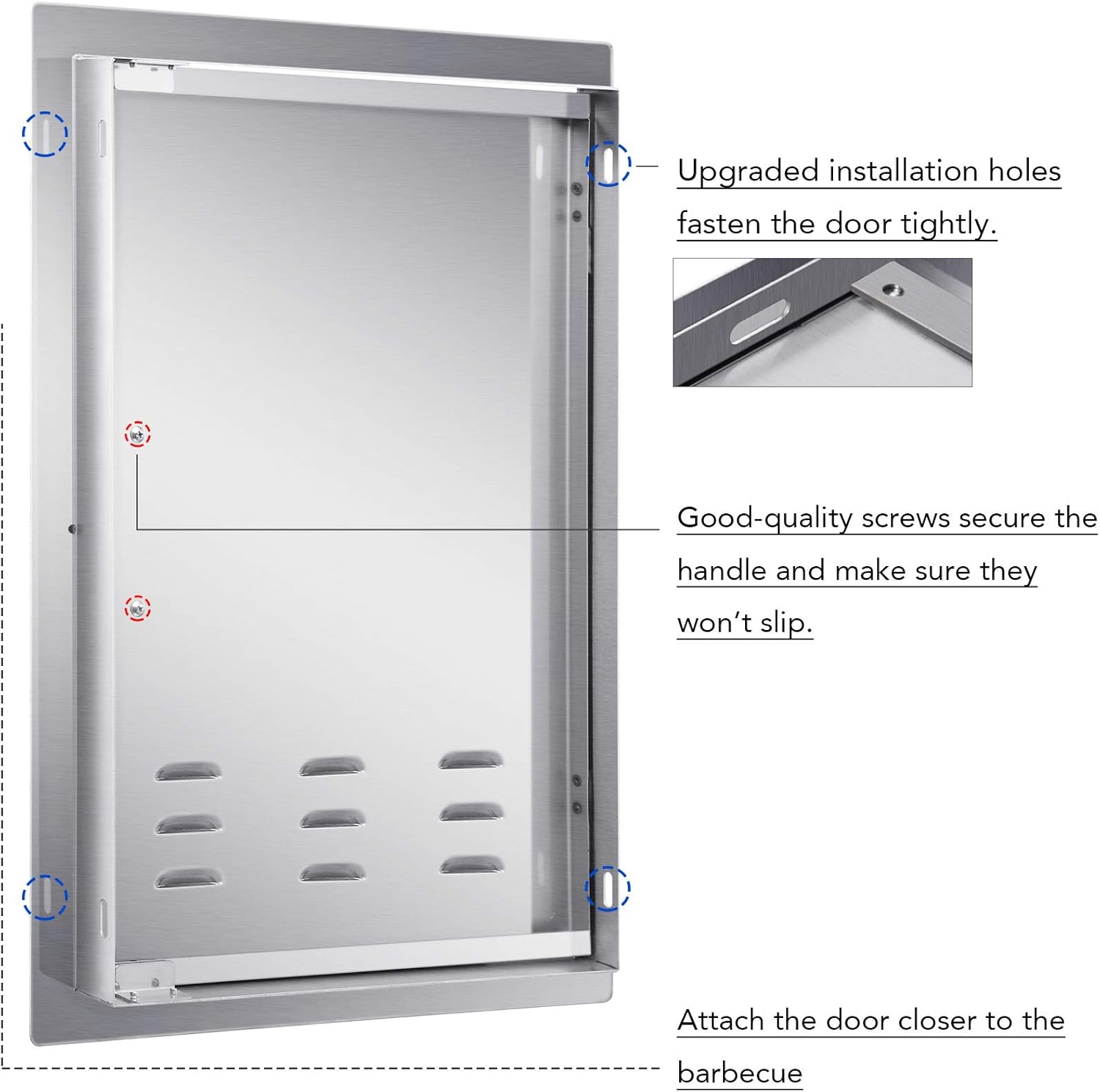 🛒 Crаzу Dеаlѕ CO-Z Upgraded Outdoor Kitchen Doors, 304 Stainless Steel Access BBQ Doors with Vents for Outdoor Kitchen, Commercial BBQ Island, Grilling Station, Outside Cabinet, Barbeque Grill (16.36 W x 22.36 H) Nеw Arrіvаlѕ CO-Z Upgraded Outdoor Kitchen Doors, 304 Stainless Steel Access BBQ Doors with Vents for Outdoor Kitchen, Commercial BBQ Island, Grilling Station, Outside Cabinet, Barbeque Grill (16.36 W x 22.36 H)